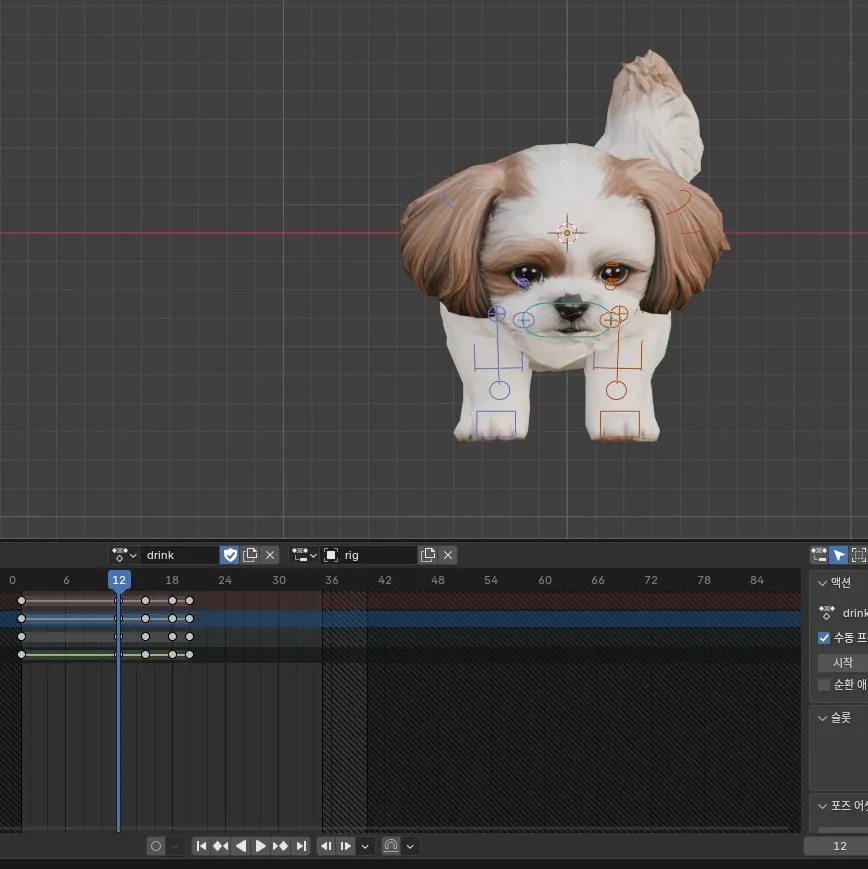 봄이 3D 모델